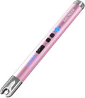 RAYONNER Electric Candle Lighter with Flashlight, USB C Rechargeable Plasma Arc Lighters Windproof for Deep Candles, Gas Stove, Camping Grill Fireworks Pink