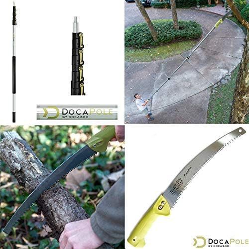 DOCA Gardening Tools 6-26 Ft - Extension Pole for Tree Trimming, Fruit Picker, Roof Rake for Leaves - Pole Saw