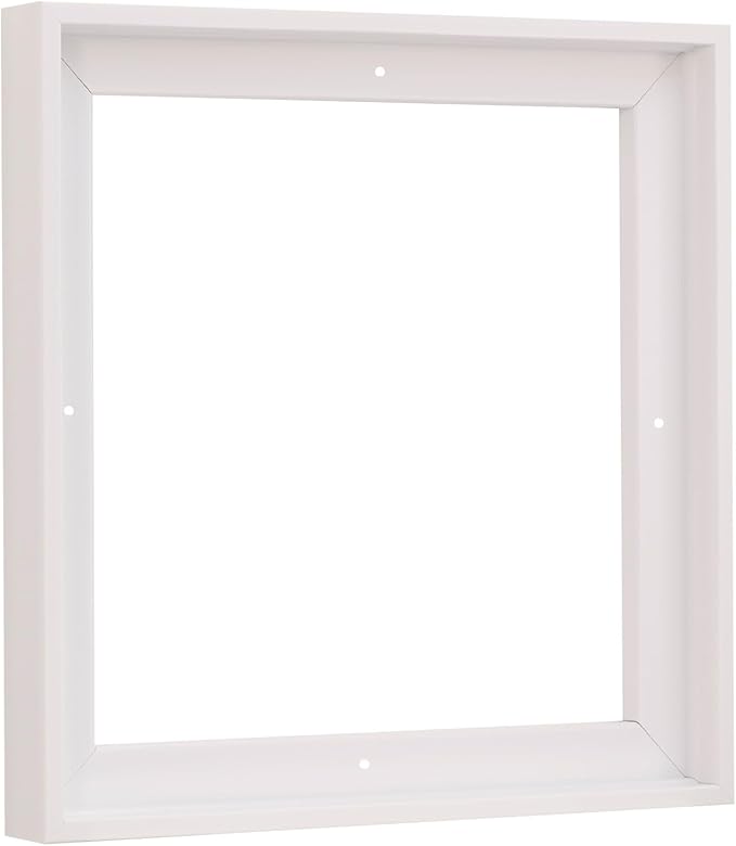 PIXY CANVAS Floater Frame 18x18 for 3/4 (0.75) inch Deep Canvas Paintings/Canvas Prints/Wood Canvas Panels/Wall Art/Wall Decor/Home Decor/Artwork (White, 18 x 18 inch, Square)