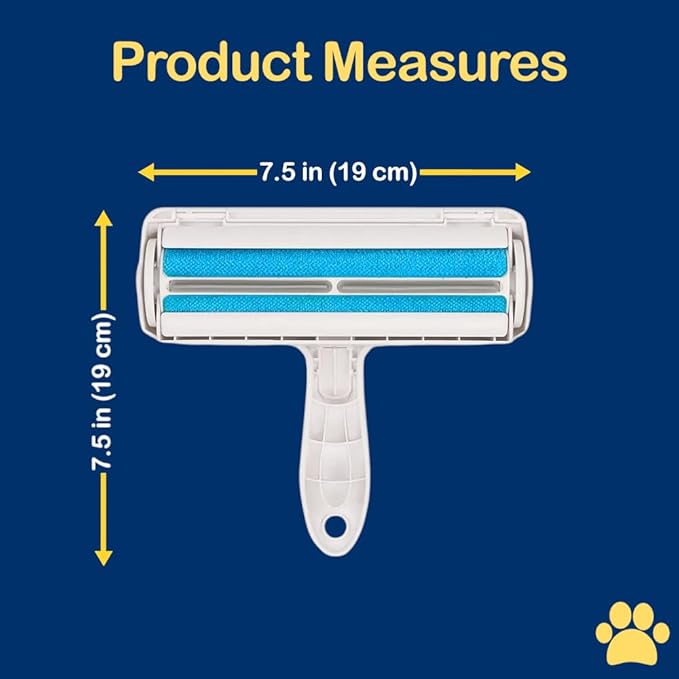 Pet Hair Remover, Reusable Self-Cleaning Lint Roller for Dogs & Cats, Fur Remover for Furniture, Couch, Carpet, Clothes, Bedding & Car, No Adhesive, Multi-Surface, Easy to Use