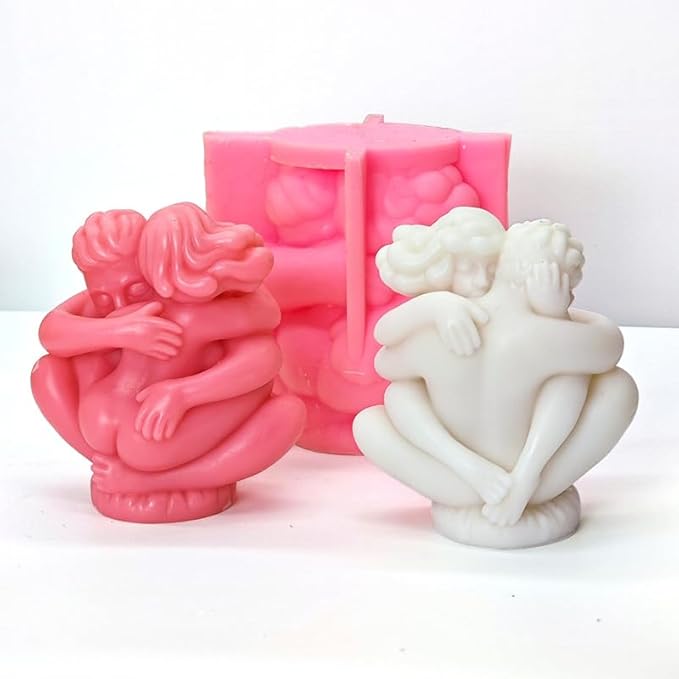 Embracing Couples Molds for Resin, Lovers Hugging Candle Mold for Soap Wax DIY Handcraft, Lovers Resin Mold Gift Wedding Party Home Dinner Festive Days Car Ornament