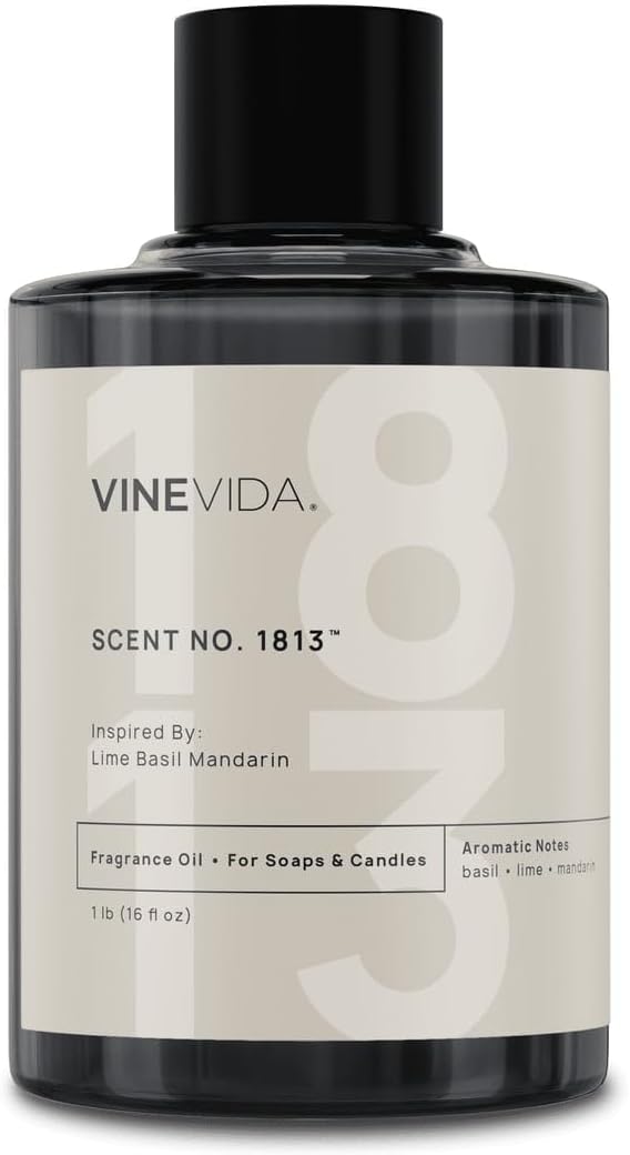 VINEVIDA [16oz] Lime Basil Mandarin Fragrance Oil for Candle Making - Natural Candle Oil Scents - Soap Making Essential Oil - Made in USA