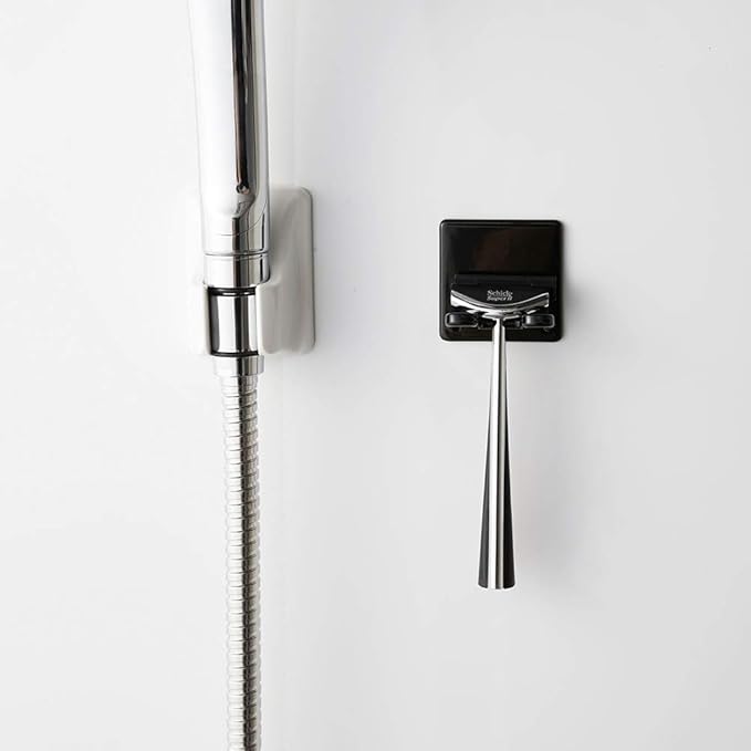Yamazaki 4707 Magnetic Bathroom Shaver Holder, Black, Approx. 2.0 x 1.6 x 2.0 inches (5 x 4 x 5 cm), Tower