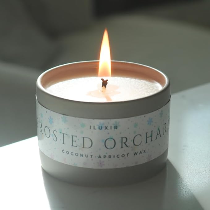 Frosted Orchard Luxury Candle for Fall Décor – Refreshing Scented Candles with Citrus Pine Juniper & Sage– Handcrafted Non-Toxic Candles, Phthalate-Free Cruelty-Free Coconut Wax Candle (5 oz.)