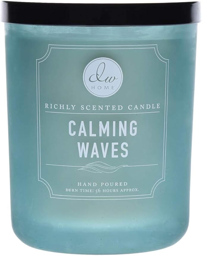 DW Home Calming Waves Scented Candle for Home, 15 oz, Large Double Wick Candle Jar, Up to 56H Burn Time, Luxury Scented Candle for Relaxation, Gifting, Home Décor