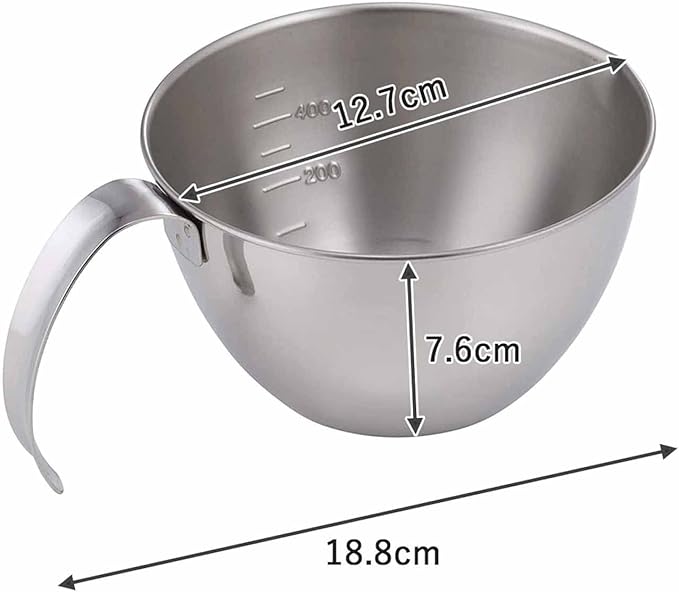 Shimomura Kihan 39783 Tsubamesanjo Bowl, Firm Grip, Prep, Stainless Steel, Scale Spout and Handle, Made in Japan