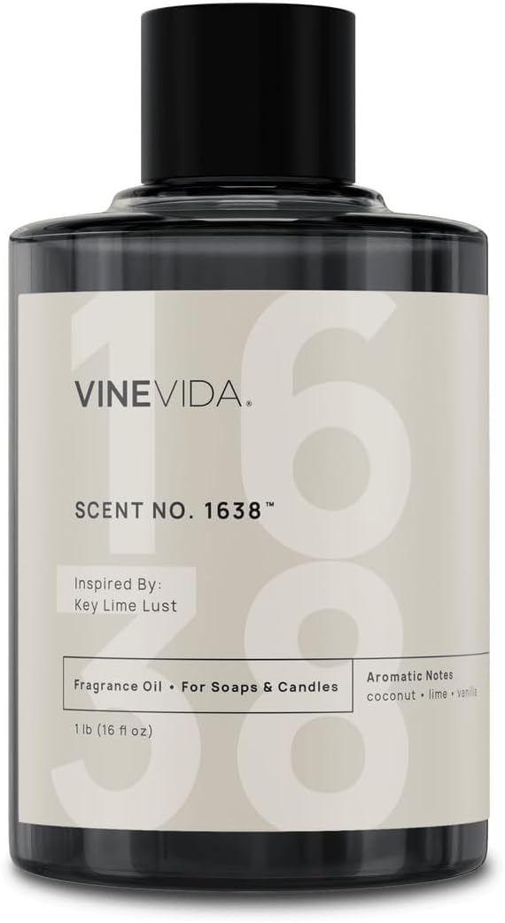 VINEVIDA [16oz] Key Lime Lust Fragrance Oil for Candle Making - Natural Candle Oil Scents - Soap Making Essential Oil - Made in USA