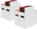 Hanging File Organizer, Cardboard File Folder Organizer for Letter Size, Desk Documents Storage Box, Portable File Folder Holder Boxes for Office, Home, School, Only Box.(4 Packs)