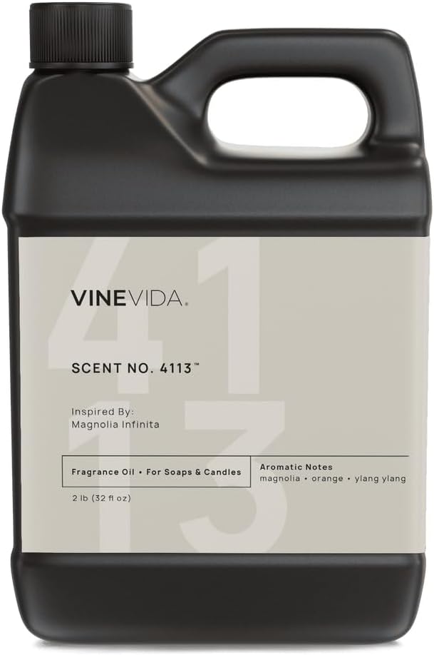 VINEVIDA [32oz] Magnolia Infinita Fragrance Oil for Candle Making - Natural Candle Oil Scents - Soap Making Essential Oil - Made in USA