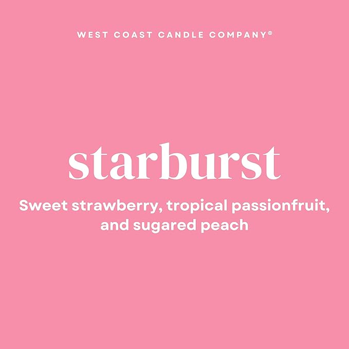 Starburst | Pet Friendly Candle | Soy-Free Coconut Apricot Wax | Clean Burning | Non-Toxic | Veterinarian Approved | Pet Odor Eliminator | Air Freshening Scented Candle | 9 oz