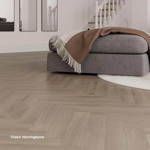 Flooret Luxury Vinyl Plank Flooring Herringbone Bestsellers Sample Kit | 6 Pieces of 12" Cut Samples from Real Planks | DIY Click Installation, 40 Mil Wear Layer, Waterproof and Scratch Resistant LVP