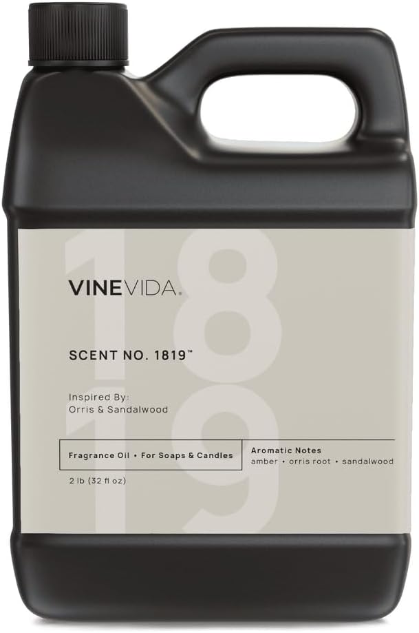 VINEVIDA [32oz] Orris & Sandalwood Fragrance Oil for Candle Making - Natural Candle Oil Scents - Soap Making Essential Oil - Made in USA