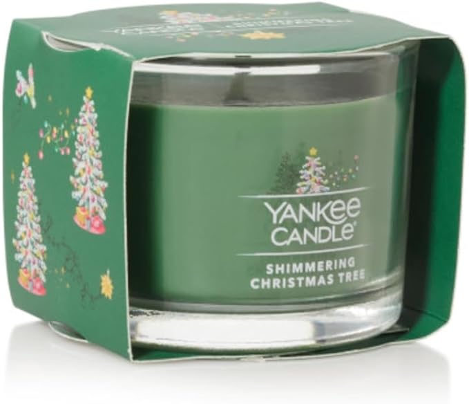 Yankee Candle Minis Jar, Shimmering Christmas Tree, 1.3 OZ (Pack of 4)