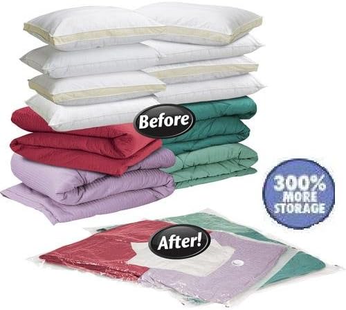 4 PACK JUMBO / Extra Large Space Saver Vacuum Seal Storage Bags Combo Deal