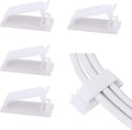 SOULWIT® 50 x Self-Adhesive Cable Management Clips for USB Cable TV, Charger, Audio, Wire Clamp for Table, Car, Office, Home