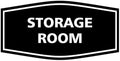 Signs ByLITA Fancy Storage Room Sign (Black) - Medium 5 Pack