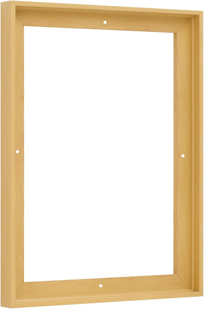 Pixy Canvas Floater Frame 24x40 for 3/4 (0.75) inch Deep Canvas Paintings/Canvas Prints/Wood Canvas Panels/Wall Art/Wall Decor/Home Decor/Artwork (Light Maple, 24 x 40 inch, Portrait)