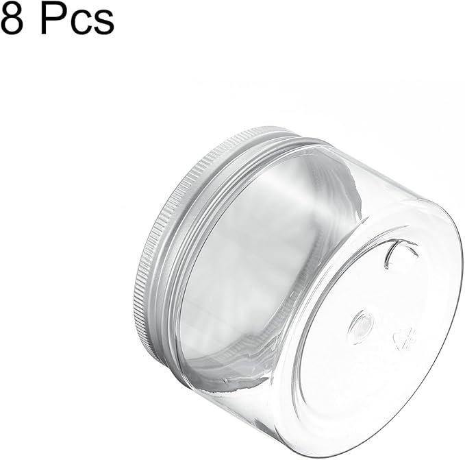 HARFINGTON 8 Pcs Empty Scent Beads Storage Container 4oz/120ml Air Freshener Tins Round Refillable Spice Containers Plastic Jars Sample for Air Freshener Candles Travel Storage