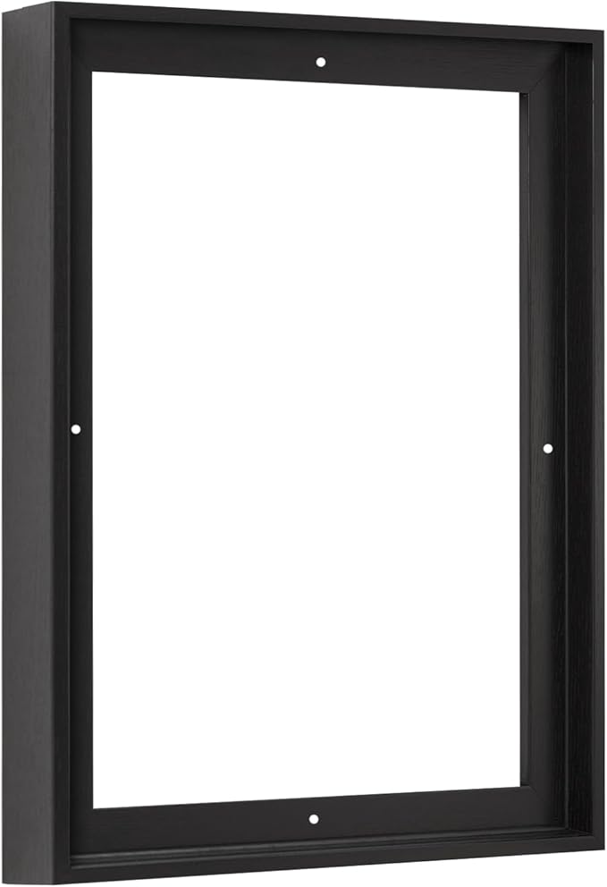 Pixy Canvas Custom Sized Floater Frame for 1-1/2 (1.5) inch Deep Canvas Paintings/Canvas Prints/Wood Canvas Panels/Wall Art/Wall Decor/Home Decor/Artwork (Black Oak, Custom Size, Portrait)