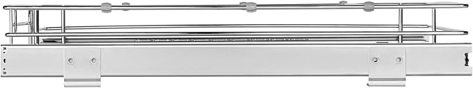 VEVOR 12.5"Wx16.5"Dx3.5"H Pull Out Cabinet Organizer, Heavy Duty Slide Out Pantry Shelves, Chrome-Plated Steel Roll Out Drawers Storage, for Home, Under Sink, 14"Wx17.5"Dx7"H Install Size for Cabinet
