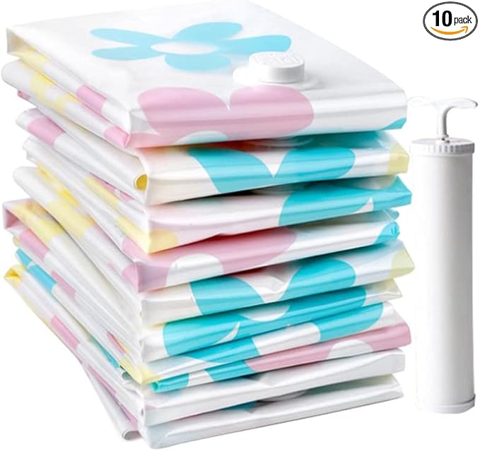 Vacuum Bstorage Bhome Organizer Foldable Clothes Organizer Seal Compressed Travel Saving Bpackage with Hand Pump/Multicolor/60 * 40Cm*10Pcs