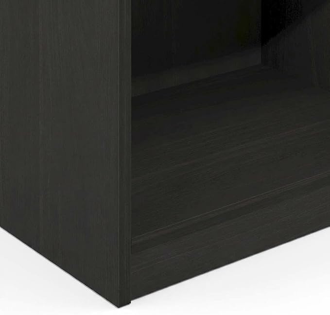 Furnifact Espresso Bookcase, Wood Construction, Modern Design, Durable Storage, Versatile, for Living Room or Office Organization
