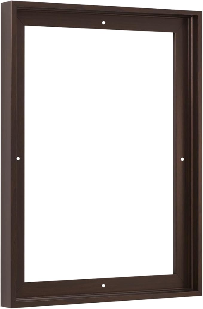 Pixy Canvas Floater Frame 16x48 for 0.75 inch Deep Canvas Paintings/Canvas Prints/Wood Canvas Panels/Wall Art/Wall Decor/Home Decor/Artwork, (Dark Walnut, 16 x 48 inch, Portrait)