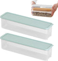 Storage & Crisper Boxes, 2025 New Durable Food Storage Containers, Stackable Refrigerator Organizer for Kitchen, Airtight Food Box with Lids, Fresh-Keeping Container Suitable (Blue, 2pcs)
