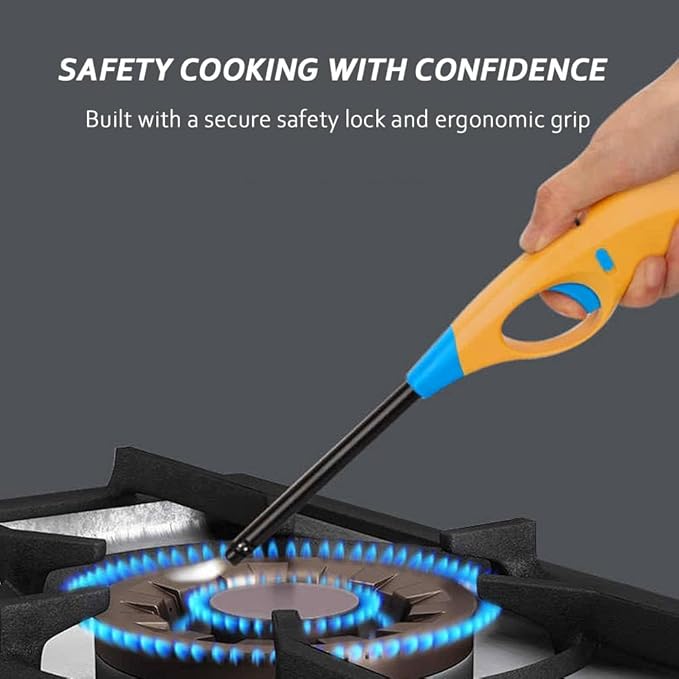 Butane Lighter, 4pcs Refillable Long Lighter for Candle BBQ Fireplace(No Butane Inside)