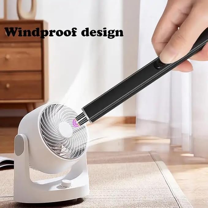 Electric Candle Lighter Plasma Arc Lighters with USB Rechargeable Battery Windproof & Flameless Retractable Head | Premium BBQ Firework Lighter