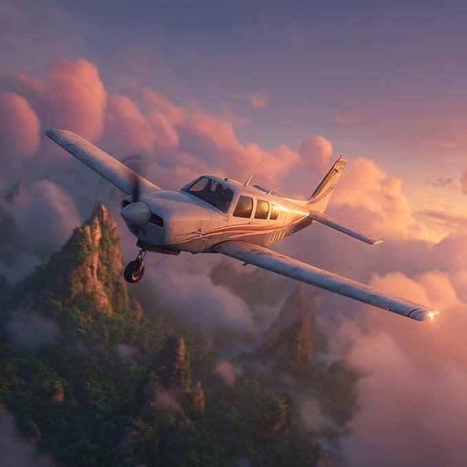 Diamond Art Kits for Adults Airplane Diamond Painting Kit Cloud, DIY Crafts for Adults 5D Full Square Drill Gem Art Embroidery Painting Kit for Home Wall Decor, Birthday Girl 11.8x11.8 inch B-YU72