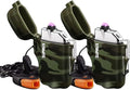 SUPRUS Waterproof 3 Modes of Flashlight Windproof Lighter Dual Arc Electric Rechargeable Dual Arc Plasma Lighters with Survival Emergency Whistle and Lanyard (Camouflage, 2Packs)
