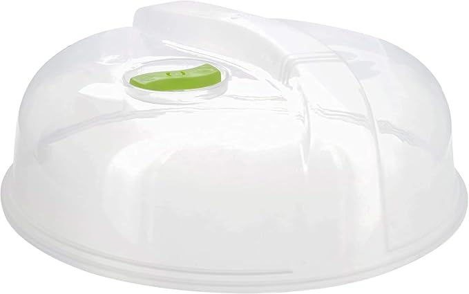 Microwave Cover for Food, Microwave Splatter Proof Plate Guard, Microwave Lid Food Cover for Microwave Oven with Steam Vents, Clear Dishwasher Safe BPA Free Plastic, 10 Inch, 2 PK – By RamPro