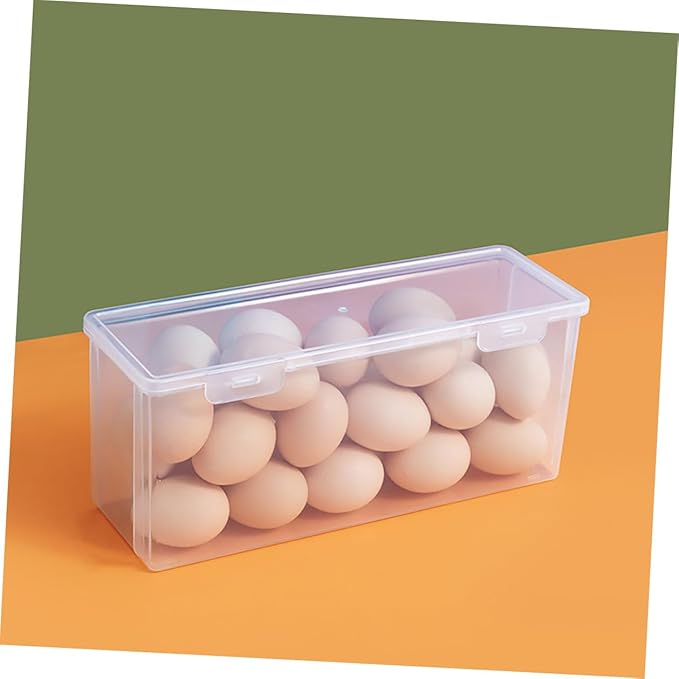 Large Capacity 2800ml Food Storage Container Set of 2, Refrigerator Vegetable Fruit Box with Egg Holder and Bread Keeper for Kitchen Fresh Keeping