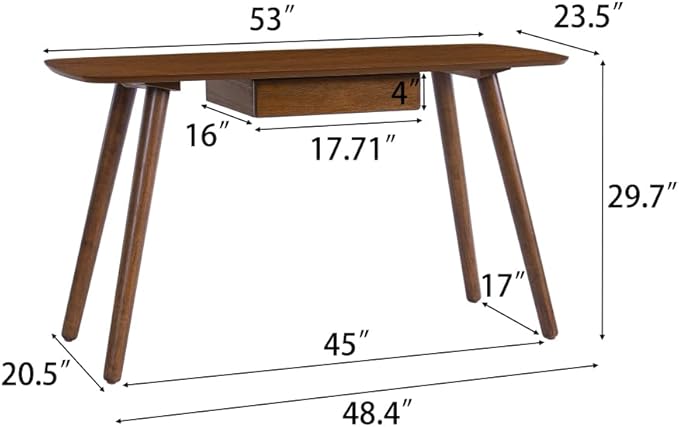 L Shaped Computer Desk with Drawers Modern Home Office Workstation Study Writing Table Walnut Color Gaming Desk for Bedroom