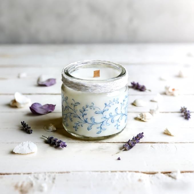 100-Pack Crackling Wooden Candle Wicks — Natural Thick & Smokeless, 0.75 x 5.12 Inch, with Metal Wick Clips and Holder Bases