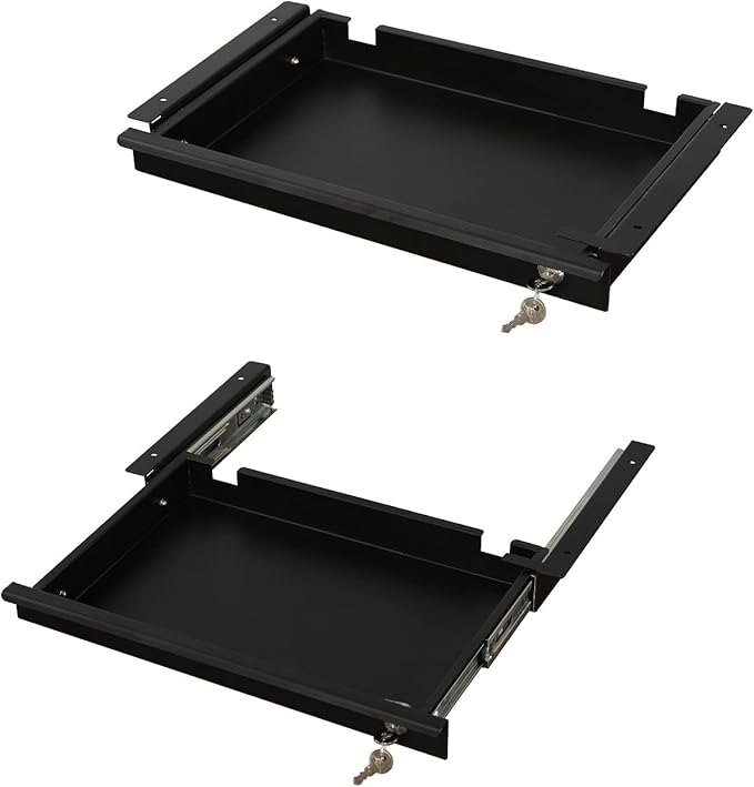 Pull-Out Desk Drawer - Office Storage Organizer Mounts Easily, Space-Saving Slide-Out drawer for Under Desk (24.4 in Internal Width)