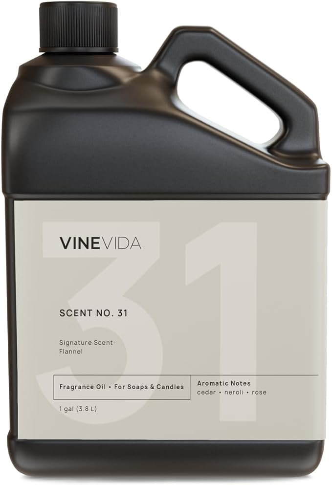 VINEVIDA [128oz] Flannel Fragrance Oil for Candle Making - Made in USA Scents for Soap Making - Natural Candle Fragrance Oil