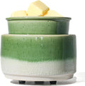 Ceramic Electric Wax Melt Warmer & Cube Oil Melter Cute Small Warmers Aromatherapy for Home Decorative Burner Melts Scented Candle Tart Scent Warm Fragrance (ice Green)