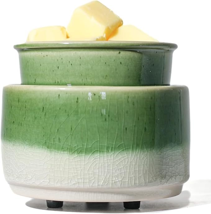 Ceramic Electric Wax Melt Warmer & Cube Oil Melter Cute Small Warmers Aromatherapy for Home Decorative Burner Melts Scented Candle Tart Scent Warm Fragrance (ice Green)