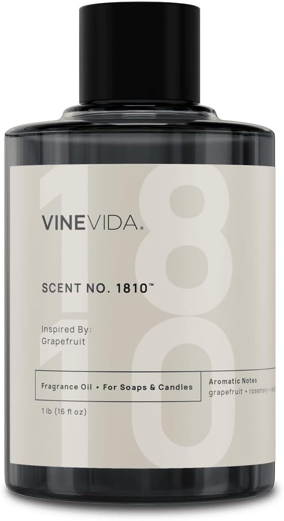 VINEVIDA [16oz] Grapefruit Fragrance Oil for Candle Making - Natural Candle Oil Scents - Soap Making Essential Oil - Made in USA