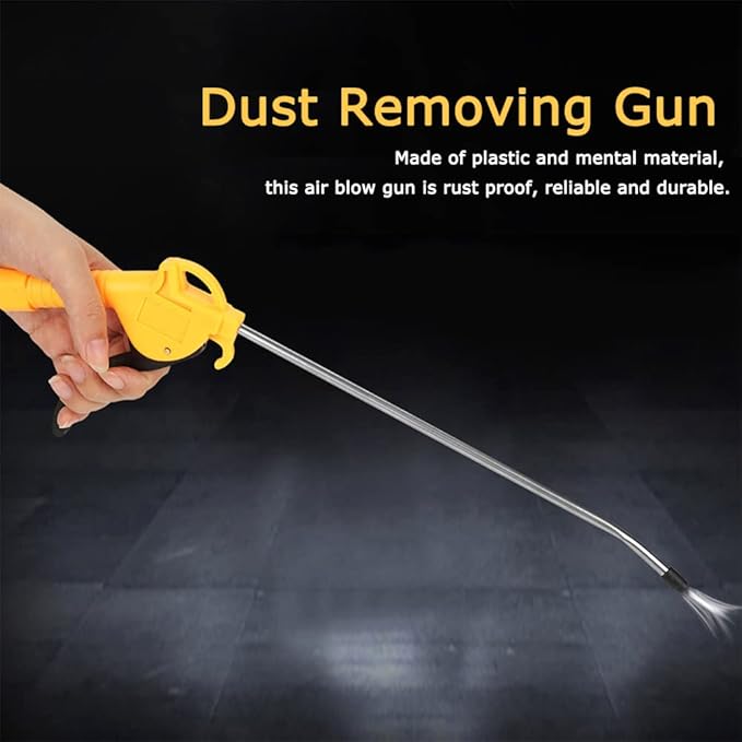 Watris Veiyi Air Blow Gun, High Volume Air Blower Gun, Dust Cleaning Tools with 10 Inch Aluminium Alloy Air Nozzle, Pneumatic Air Compressor Accessories