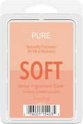 Candle-Lite Pure Wax Melts Amber & Geranium Flower Scent, Odor Eliminating, 3 Pack, Eliminates 99.9% of Odors, 6-Cube 2.5 oz Scented Wax Cubes, Proudly Poured in The USA, Ideal Gift for Home Fragrance