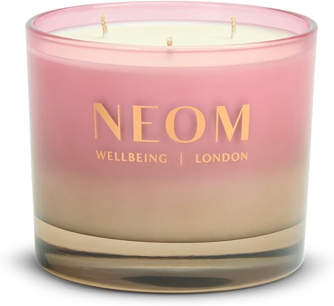 NEOM Sparkling Joy Scented Candle, 3 Wick, 185g I Ginger, Lime and Vetiver I 100% Naturally Derived Wax I 100% Natural Fragrances I Invigorating