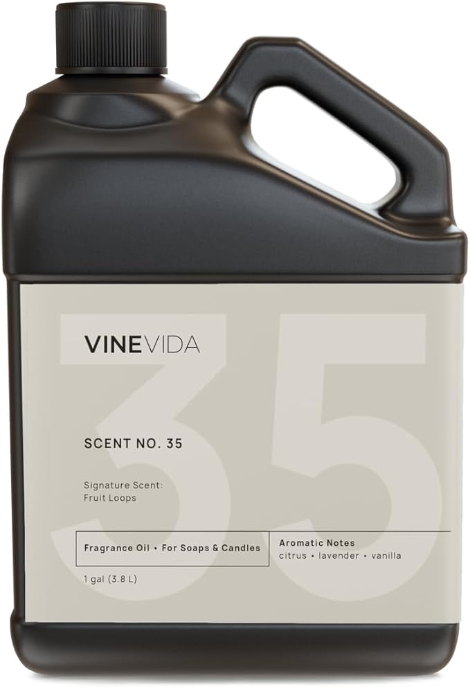 VINEVIDA [128oz] Fruit Loops Fragrance Oil for Candle Making - Made in USA Scents for Soap Making - Natural Candle Fragrance Oil