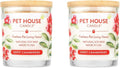 One Fur All Pet House Candle 2 Pack - Plant-Based/Soy - Clean Burning Scented, Long Lasting Pet Odor Candle for Home -Sweet Cranberries
