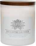 Carolina Enchanting Lavender Scented Candle, 16 oz Wellness Relaxing Aromatherapy Candle, 2 Wick White Jar Soy Blend Wax, Candles for Home, 60H Burn - Made in The USA