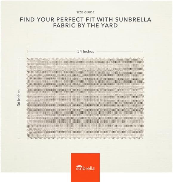 Sunbrella Outdoor Fabric by The Yard | Linen Silver (Textured) | Official Sunbrella Seller | Indoor or Outdoor Upholstery Fabric for Chairs, Cushions, Drapery, Pillows, Furniture