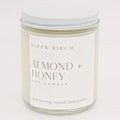 River Birch Candles Almond + Honey Scented Candle | Premium, All-Natural, Non-Toxic, Soy Candles | 8.5oz 40 Hr Burn Time | Cozy Relaxing Gifts for Home