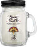 Beamer Candle Co. - Lux Linen Candle – Fresh Linen & Clean Cotton Scent - Odor Eliminating - High Fragrance - Small 4oz Mason Jar - 22 Hour Burn Time